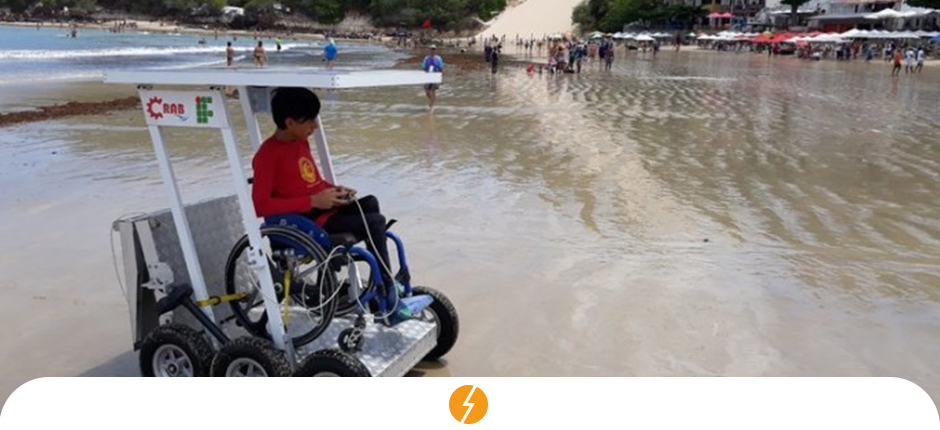 Cadeira de rodas movida a energia solar é nova aposta para usuários  aproveitarem a praia | Portal Solar