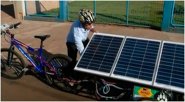 Placa solar 2024 bicicleta